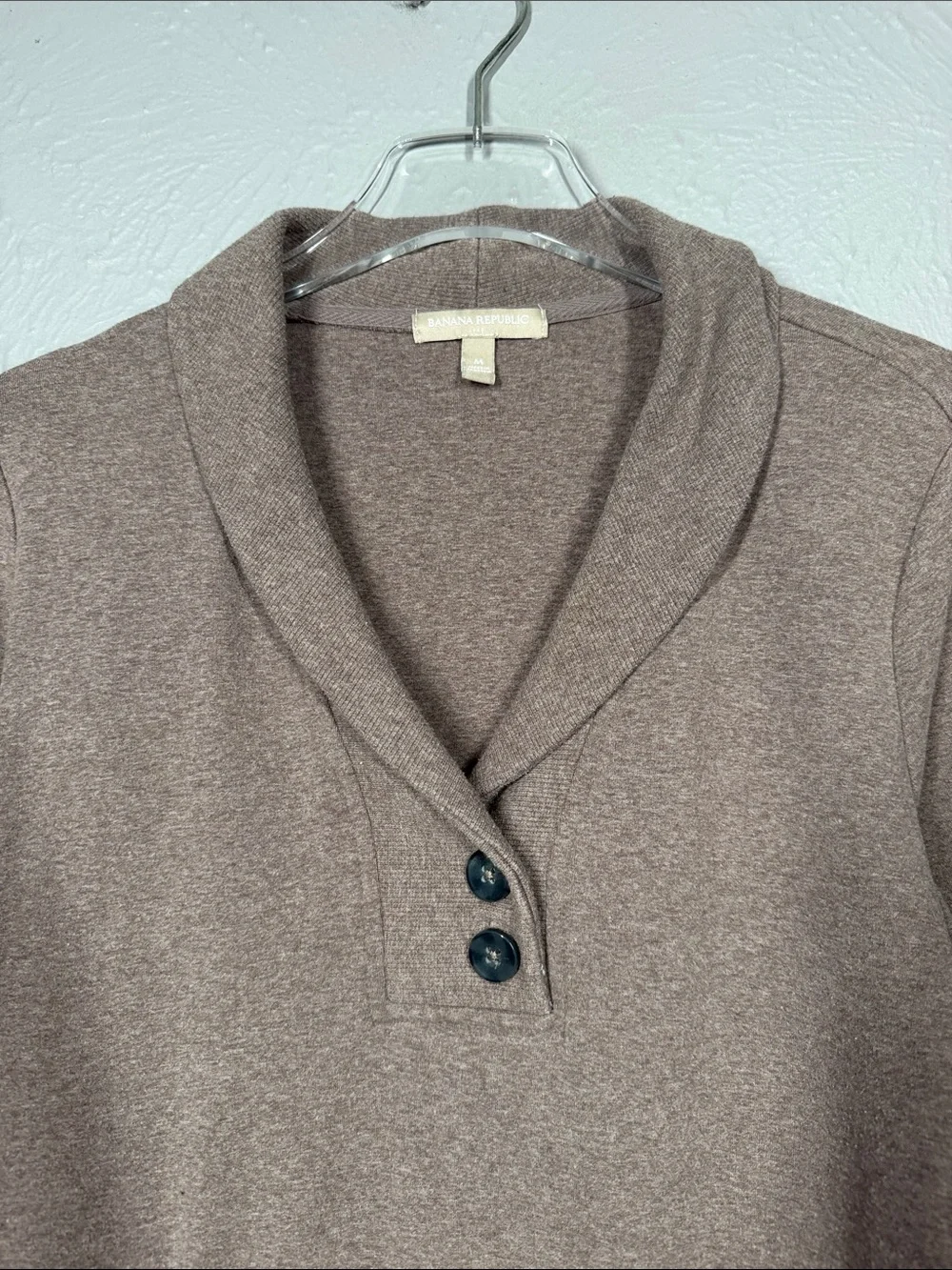 Banana Republic Shawl Collar Button Pullover Sweater Men's Size Medium